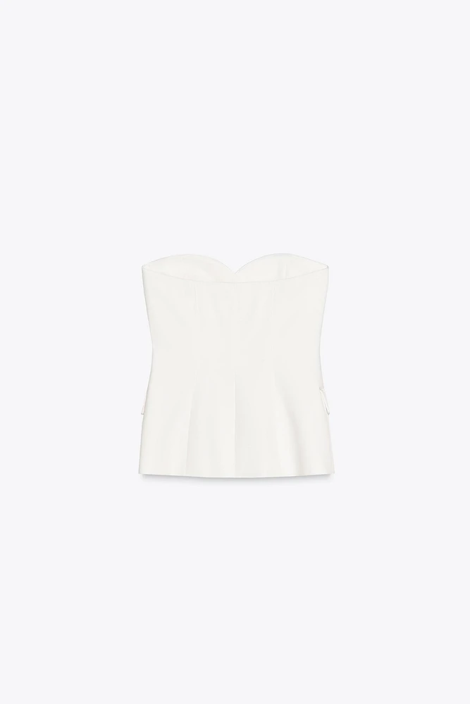 HAUT BUSTIER SATINÉ