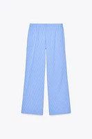 PANTALON STYLE PYJAMA À CARREAUX AVEC DENTELLE