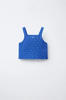 TOP COURT EN MAILLE CROCHET