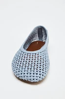 WOVEN BALLET FLATS