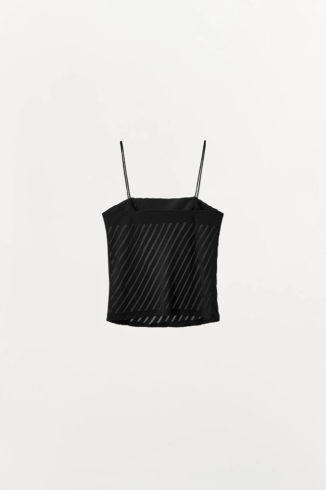 PLEATED STRAPPY TOP