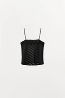 PLEATED STRAPPY TOP