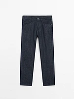 Lightweight tapered fit jeans