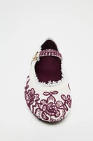EMBROIDERED BALLET FLATS