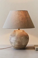 AGED CERAMIC TABLE LAMP