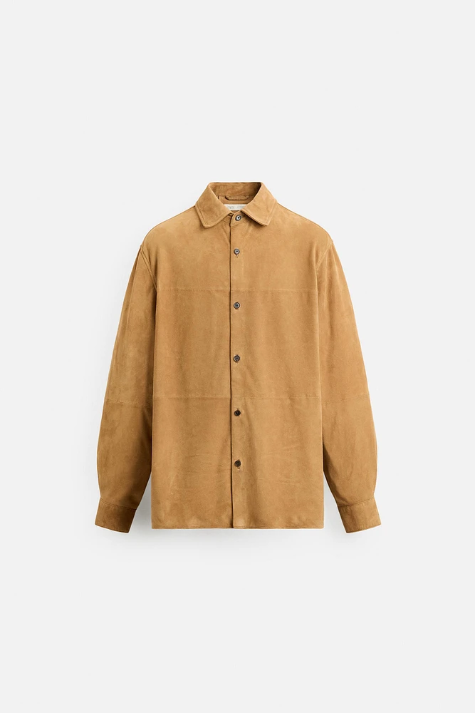 REGULAR FIT SUEDE SHIRT