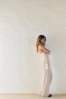 TEXTURED FLOWY PANTS