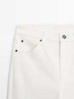 High-waist skinny flared jeans
