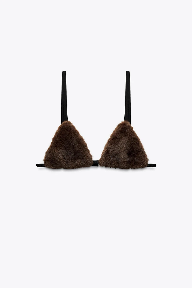 FAUX FUR BRALETTE LIMITED EDITION