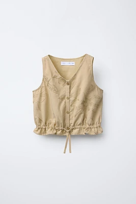 SHIMMER EMBROIDERED TOP