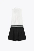 BELTED COMBINATION SHORT JUMPSUIT