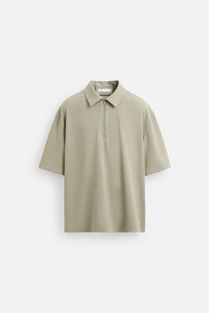 TECHNICAL ZIP POLO SHIRT