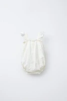 EMBROIDERED BUTTERFLY ROMPER