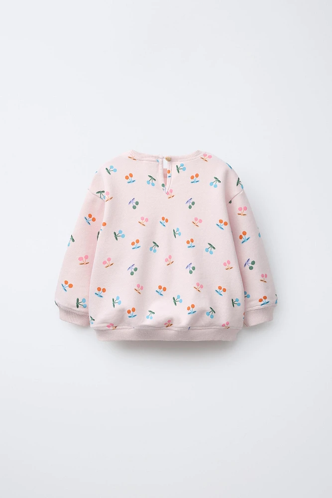 CHERRY PRINT SWEATSHIRT