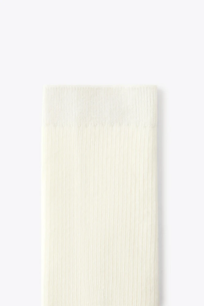 CHAUSSETTES CÔTELÉES AVEC COTON