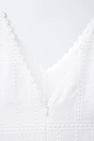 SWISS EMBROIDERED SHORT JUMPSUIT