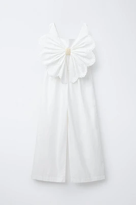 EMBROIDERED BUTTERFLY LONG JUMPSUIT