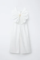 EMBROIDERED BUTTERFLY LONG JUMPSUIT