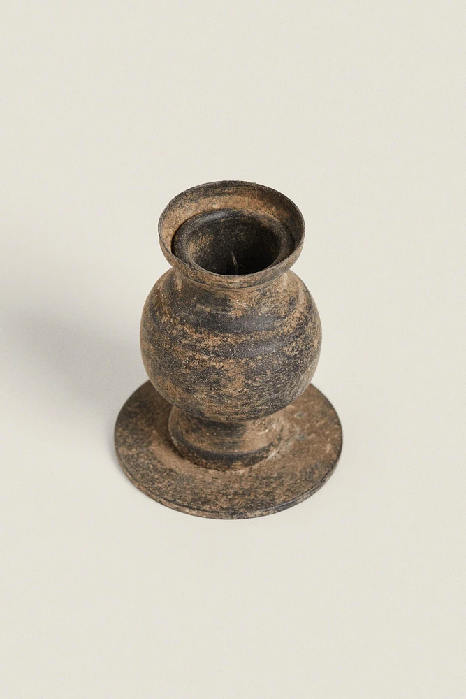 TALL IRON CANDLEHOLDER