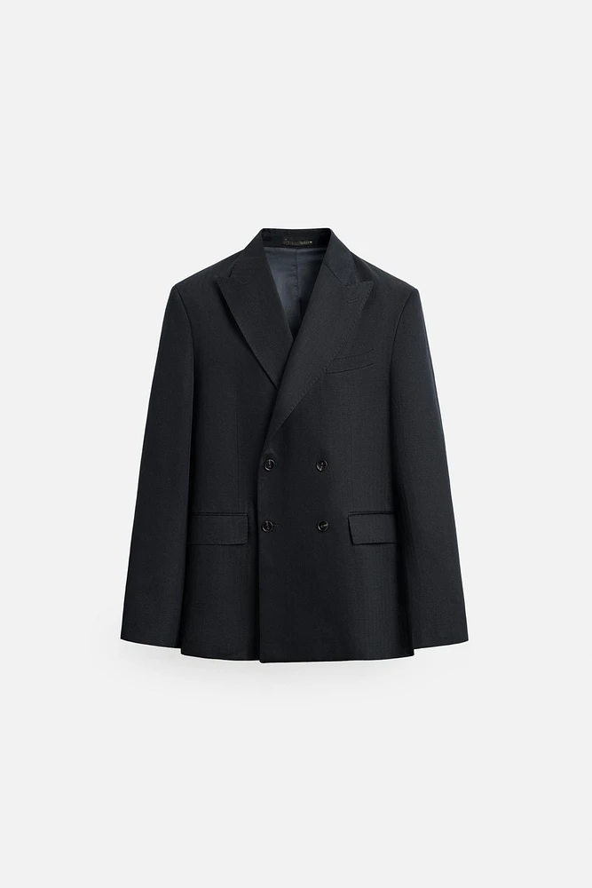 LINEN - COTTON HERRINGBONE SUIT BLAZER