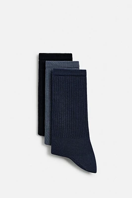 3-PACK OF RIB SOCKS