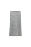 CONTRASTING PIPING KNIT MIDI SKIRT