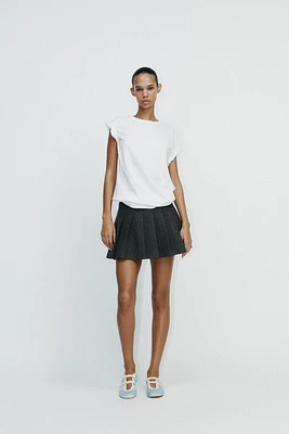 PLEATED MINI SKIRT