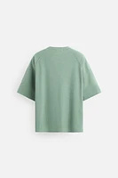 T-SHIRT EN MAILLE IMPRIMÉ DÉLAVÉ
