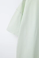TEXTURED TEXT T-SHIRT