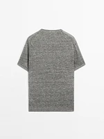 100% linen short sleeve knit T-shirt