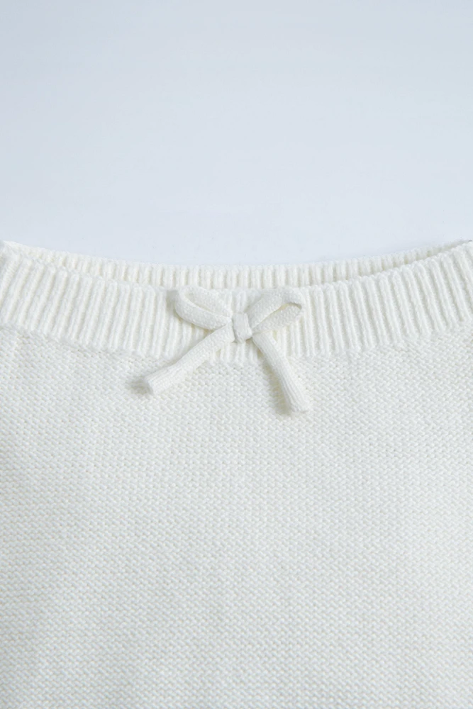 BOW FOOTED KNIT LEGGINGS