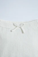 BOW FOOTED KNIT LEGGINGS
