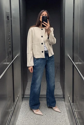 Z1975 STRAIGHT HIGH WAIST LONG LENGTH JEANS