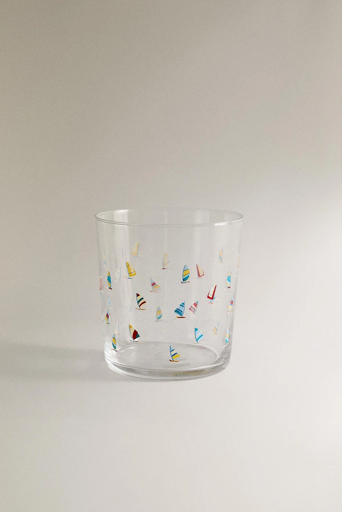 VERRE EN VERRE RECYCLABLE MOTIF