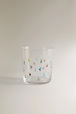 VERRE EN VERRE RECYCLABLE MOTIF