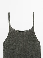 Faded strappy knit top