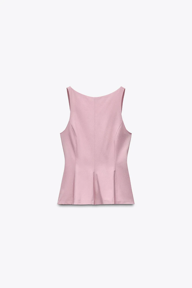 PEPLUM BOW TOP