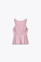 PEPLUM BOW TOP