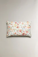 FLORAL PRINT SATEEN PILLOWCASE
