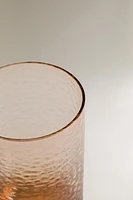 HAMMERED GLASS SOFT DRINK TUMBLER