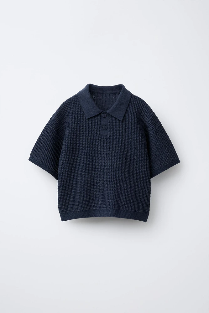 POLO EN MAILLE WAFFLE