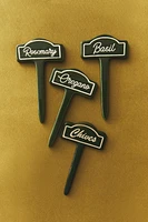 SET OF CERAMIC GARDEN PLANT MARKERS (SET OF 4)