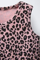PRINTED RIBBED T-SHIRT
