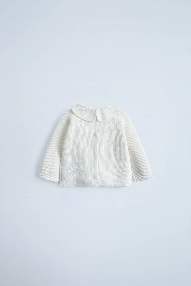PETER PAN COLLAR KNIT SWEATER