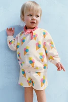 ICE CREAM PRINT SWEATSHIRT