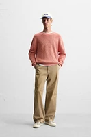 RIBBED WASHED SWEATER