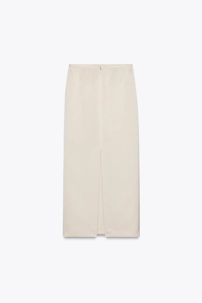 ZW COLLECTION SATIN PENCIL SKIRT