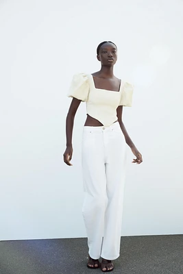 TOP STYLE CORSET TEXTURÉ À VOLUME