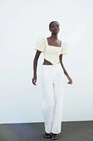 TOP STYLE CORSET TEXTURÉ À VOLUME