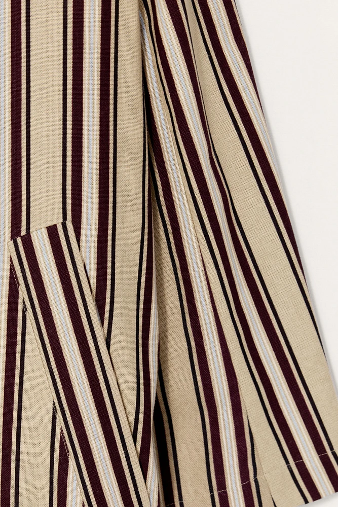 LIMITED EDITION STRIPED COTTON LINEN TRENCH COAT